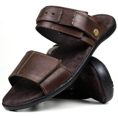 Chinelo Sandália Masculina Em Couro Aberta Ajustável Macia - Damas store -  Chinelo Masculino - Magazine Luiza