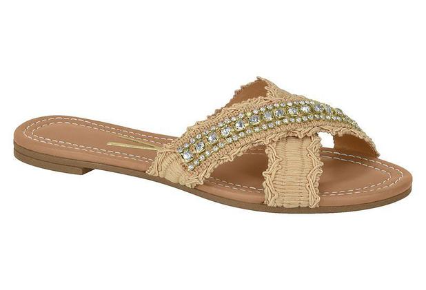 Chinelo Vizzano Feminino Slide Cortiça Strass 6235.1148 Natural - Chinelo  Feminino - Magazine Luiza