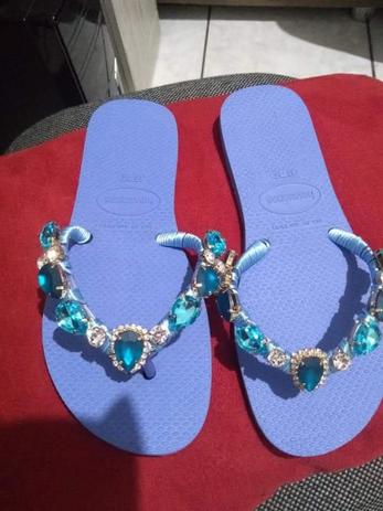 Chinelo feminino bordado Outlet