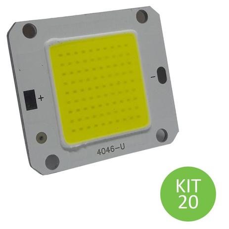 Chip led 20w para reposição de refletor Branco Frio Kit 20 - Power xl Menor preço em Chip led 20w para reposição de refletor Branco Frio Kit 20 - Power xl