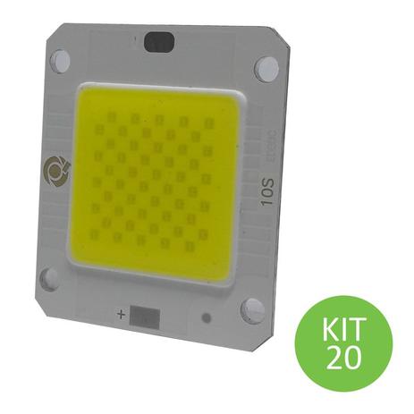 Chip led 50w para reposição de refletor branco frio Kit 20 - Power xl Menor preço em Chip led 50w para reposição de refletor branco frio Kit 20 - Power xl