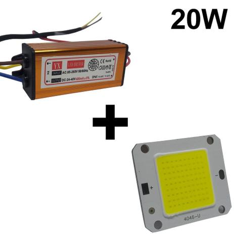Chip + reator driver 20w reposição refletor led Branco Frio - Power xl é boa?