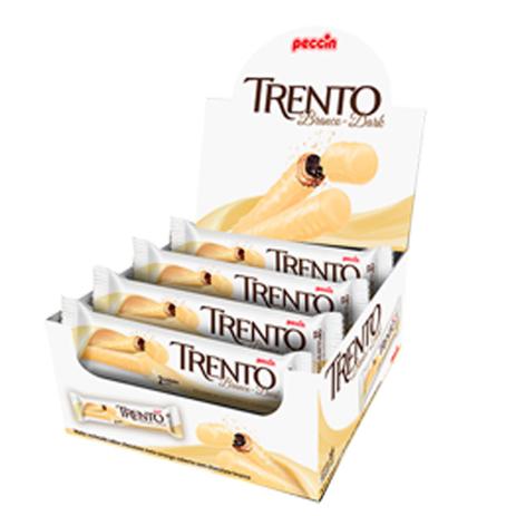 Menor preço em Chocolate Branco Com Wafer Trento Recheio Chocolate C/16 - Peccin