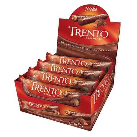 Chocolate com Wafer Trento Recheio Chocolate c/16 - Peccin Menor preço em Chocolate com Wafer Trento Recheio Chocolate c/16 - Peccin