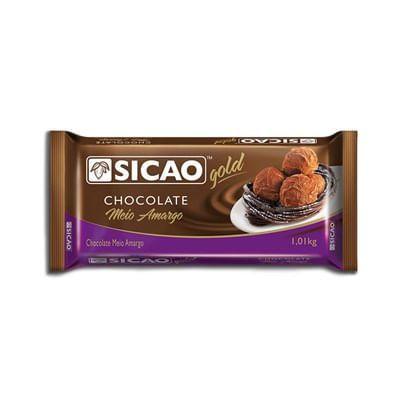 Chocolate Em Barra Gold Meio Amargo Sicao 1|010kg -