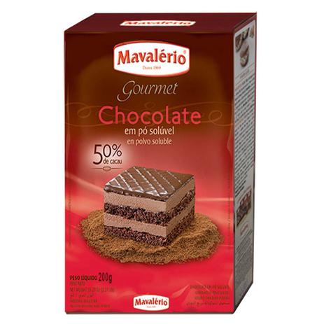 Chocolate em Pó Solúvel 50% Cacau 200g - Mavalério - Mavalerio Menor preço em Chocolate em Pó Solúvel 50% Cacau 200g - Mavalério - Mavalerio