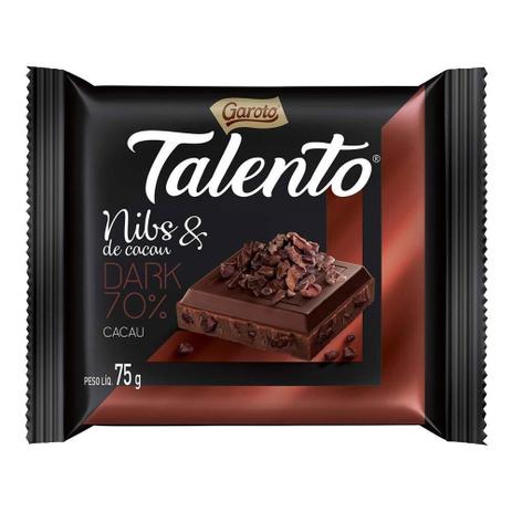 Chocolate Garoto Talento Tablete Dark Nibs de Cacau 75g Embalagem com 15 Unidades é ruim? Chocolate Garoto Talento Tablete Dark Nibs de Cacau 75g Embalagem com 15 Unidades é boa?