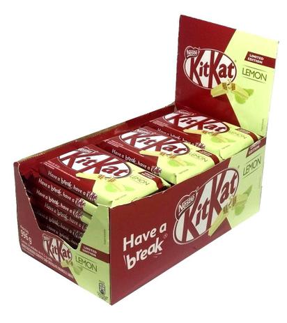 Chocolate Kit Kat Limão 41,5gr C/24un - Nestlé Menor preço em Chocolate Kit Kat Limão 41,5gr C/24un - Nestlé