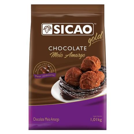 Chocolate Meio Amargo Sicao Gold Gotas 1|01kg -
