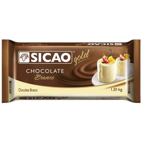 Chocolate Sicao Gold Barra 1|01Kg Branco -
