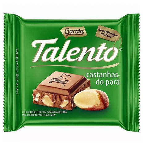 Chocolate talento castanhas do pará - 25g garoto - Kraft foods brasil Menor preço em Chocolate talento castanhas do pará - 25g garoto - Kraft foods brasil