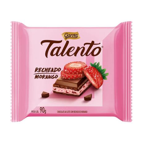 Chocolate Talento Recheado Morango 90g - Garoto Menor preço em Chocolate Talento Recheado Morango 90g - Garoto