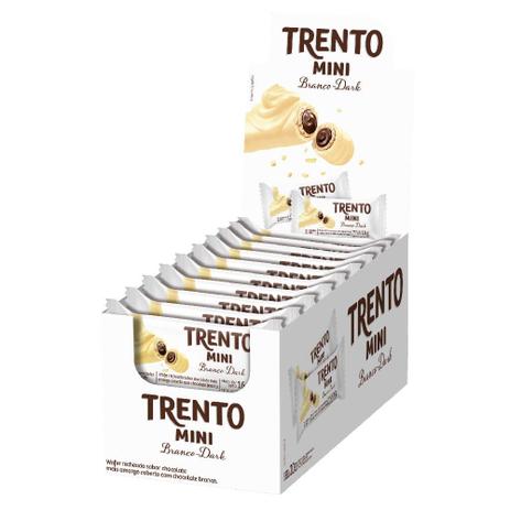 Chocolate Trento Mini Chocolate Branco Dark c/20 - Peccin Menor preço em Chocolate Trento Mini Chocolate Branco Dark c/20 - Peccin