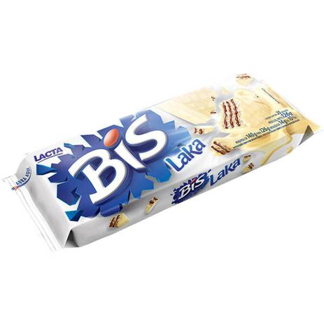 Chocolate Wafer Bis Branco Laka C/20 - Lacta Menor preço em Chocolate Wafer Bis Branco Laka C/20 - Lacta