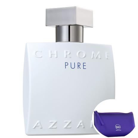 Chrome Pure Azzaro Eau de Toilette - Perfume Masculino 100ml+Beleza na Web Roxo - Nécessaire Menor preço em Chrome Pure Azzaro Eau de Toilette - Perfume Masculino 100ml+Beleza na Web Roxo - Nécessaire