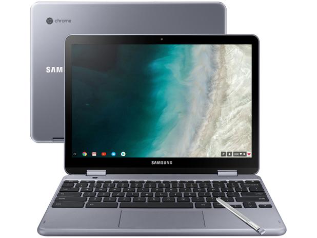 Chromebook Plus 2 em 1 Samsung XE521QAB-AD1BR - Intel Celeron 4GB 32GB Touch Screen 12,2” Full HD