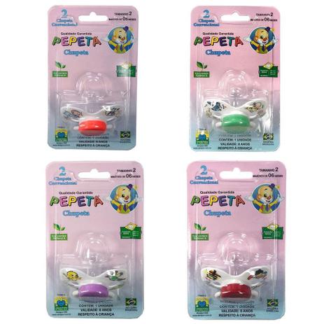 Chupeta Convencional Pepeta Tamanho 2 Cores Unidade Silicone Menor preço em Chupeta Convencional Pepeta Tamanho 2 Cores Unidade Silicone