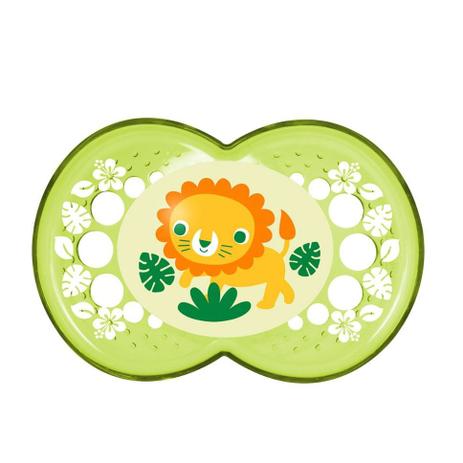 Menor preço em Chupeta Crystal Silk Touch Leão Verde + 6 Meses - MAM