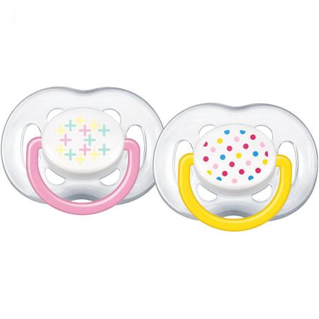 Chupeta FreeFlow Contemporânea Rosa/Amarela 2 Peças - BPA Free - 6 a 18 Meses - Philips Avent Menor preço em Chupeta FreeFlow Contemporânea Rosa/Amarela 2 Peças - BPA Free - 6 a 18 Meses - Philips Avent