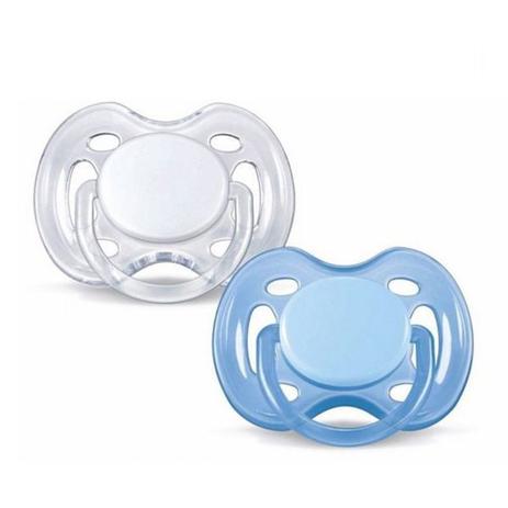 Chupeta FreeFlow Dupla 0-6m - Azul/Branca - Philips Avent Menor preço em Chupeta FreeFlow Dupla 0-6m - Azul/Branca - Philips Avent
