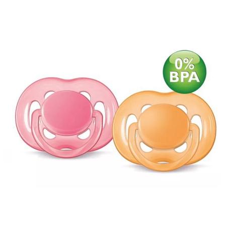Chupeta FreeFlow Dupla 6-18m Rosa/Laranja Philips Avent Menor preço em Chupeta FreeFlow Dupla 6-18m Rosa/Laranja Philips Avent