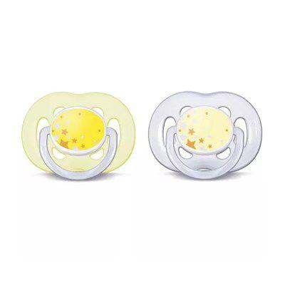 Chupeta Freeflow Noturna Dupla Amarela e Transparente Avent - Avent philips Menor preço em Chupeta Freeflow Noturna Dupla Amarela e Transparente Avent - Avent philips
