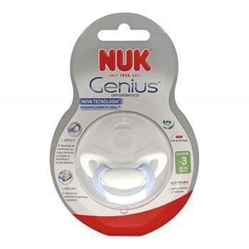 Chupeta Genius Boy Bico Ortodôntico N3 Nuk Menor preço em Chupeta Genius Boy Bico Ortodôntico N3 Nuk