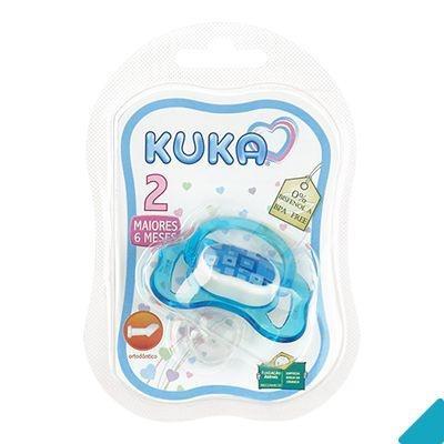 Chupeta Kuka Color Decorada Bico Ortodôntico N2 Azul 2066 Menor preço em Chupeta Kuka Color Decorada Bico Ortodôntico N2 Azul 2066