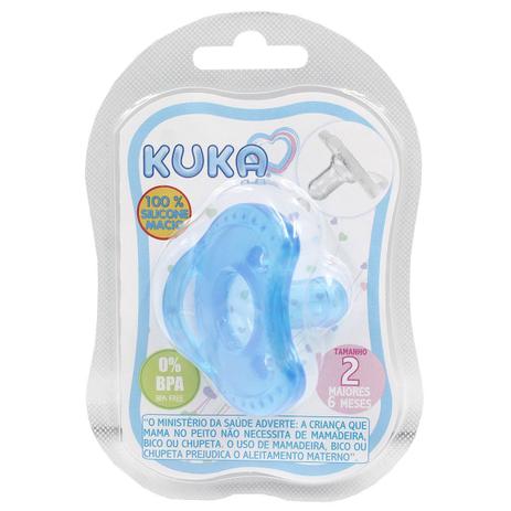 Chupeta kuka silicone soft comfort - tamanho 2 azul Menor preço em Chupeta kuka silicone soft comfort - tamanho 2 azul