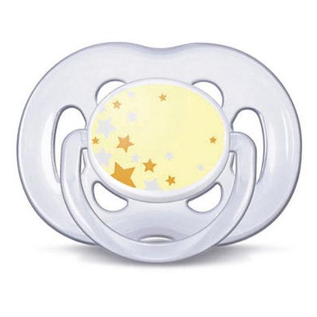 Chupeta Noturna com Bico de Silicone Amarela Avent Menor preço em Chupeta Noturna com Bico de Silicone Amarela Avent