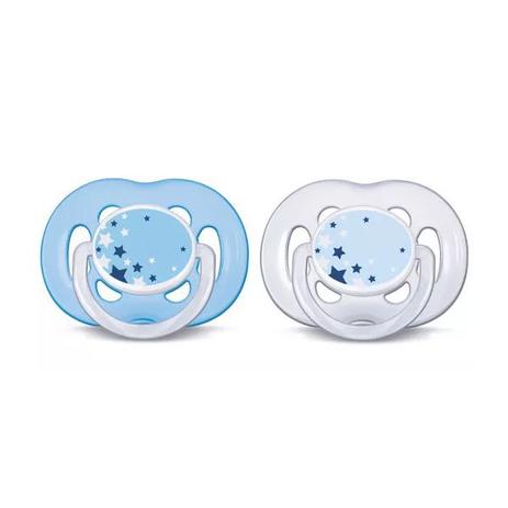 Chupeta Noturna Freeflow Dupla 6-18m Azul Philips Avent Menor preço em Chupeta Noturna Freeflow Dupla 6-18m Azul Philips Avent