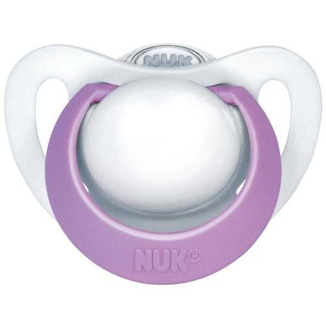 Chupeta Nuk Genius com Bico de Silicone Ortodôntico Tam. 1 - Lilás Menor preço em Chupeta Nuk Genius com Bico de Silicone Ortodôntico Tam. 1 - Lilás