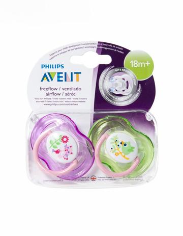 Chupeta Ortodôntica Free Flow 18+ Meses com 02 unidades Decorada Menina - Philips Avent Menor preço em Chupeta Ortodôntica Free Flow 18+ Meses com 02 unidades Decorada Menina - Philips Avent