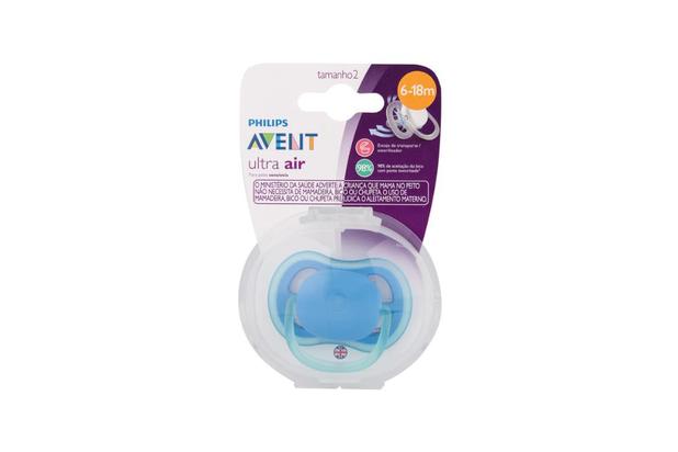 Chupeta Philips Avent Ultra Air 6 A 18 Meses Azul Menor preço em Chupeta Philips Avent Ultra Air 6 A 18 Meses Azul