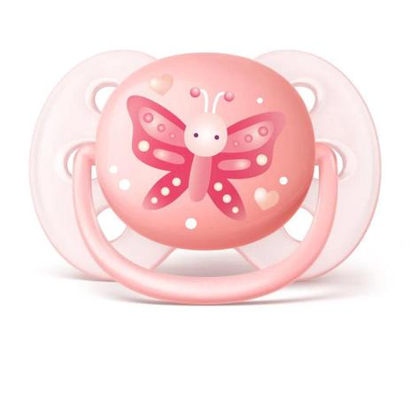 Chupeta Philips Avent Ultra Soft Decorada 0 á 6 Meses Rosa Menor preço em Chupeta Philips Avent Ultra Soft Decorada 0 á 6 Meses Rosa