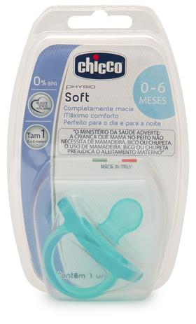 Chupeta Physio Soft Azul - Tam.1 - (0-6m) - Chicco Menor preço em Chupeta Physio Soft Azul - Tam.1 - (0-6m) - Chicco