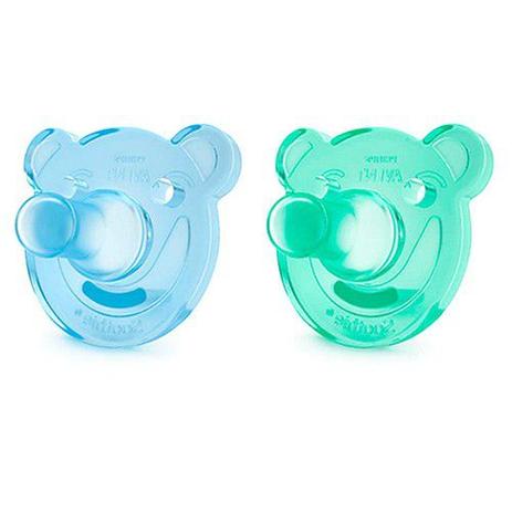 Chupeta Soothie Bear Meninos - 2 peças - Azul e Verde - 0-3 meses - Philips Avent Menor preço em Chupeta Soothie Bear Meninos - 2 peças - Azul e Verde - 0-3 meses - Philips Avent