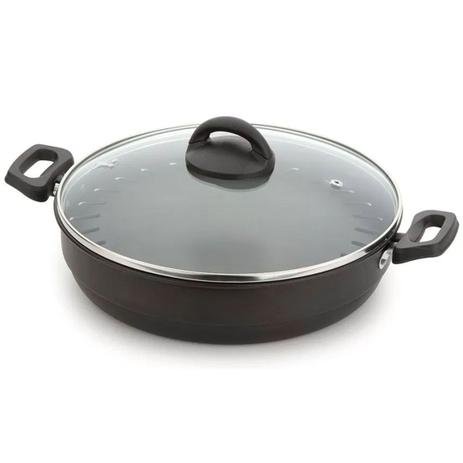 Churrasqueira 28cm com tampa de vidro versátil - Multiflon é ruim? Churrasqueira 28cm com tampa de vidro versátil - Multiflon é boa?