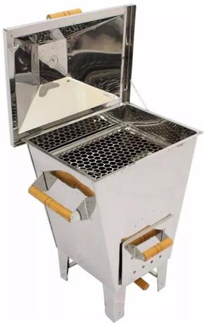 Churrasqueira a Bafo Aço Inox P + Kit Gás + Termômetro - Absoluto Metais - Vila do churrasco Menor preço em Churrasqueira a Bafo Aço Inox P + Kit Gás + Termômetro - Absoluto Metais - Vila do churrasco