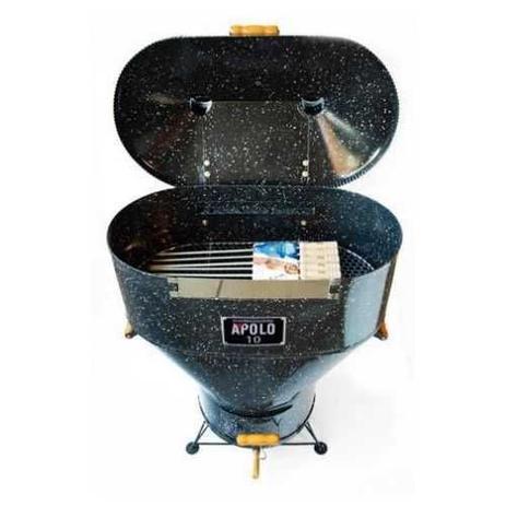 Churrasqueira a Bafo Gás ou Carvão Apolo 10 Com Espetos Esmaltada - Weber Menor preço em Churrasqueira a Bafo Gás ou Carvão Apolo 10 Com Espetos Esmaltada - Weber