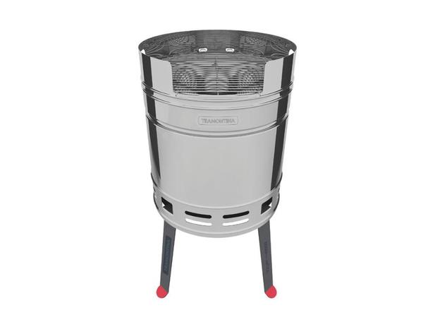 Churrasqueira á Carvão Tramontina TCP 400 Em Aço Inox Com Balde em Aço Esmaltado Menor preço em Churrasqueira á Carvão Tramontina TCP 400 Em Aço Inox Com Balde em Aço Esmaltado