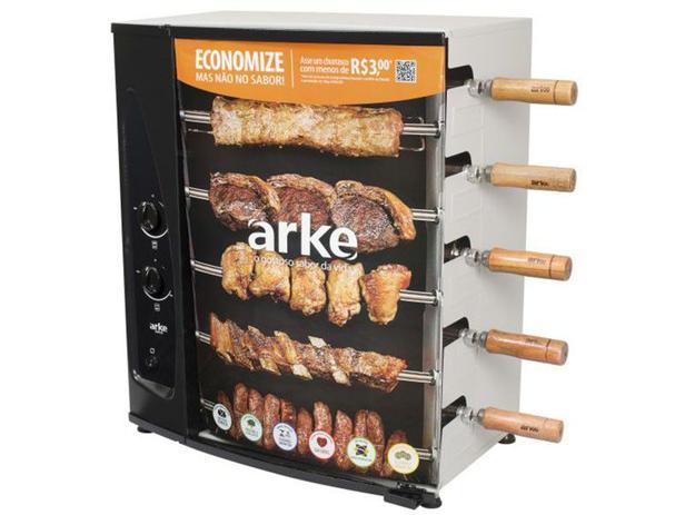Churrasqueira à Gás GLP Arke AGR-05 - com 5 Espetos Menor preço em Churrasqueira à Gás GLP Arke AGR-05 - com 5 Espetos