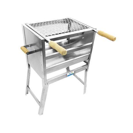 Churrasqueira Aço Inoxidável 430 Assar Espetinho Tamanho 40x28 Mec G Menor preço em Churrasqueira Aço Inoxidável 430 Assar Espetinho Tamanho 40x28 Mec G