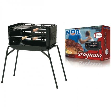 Churrasqueira Araguaia Portatil com 1 Grelha e 4 Espetos 72cm X 44cm X 75cm Mor Menor preço em Churrasqueira Araguaia Portatil com 1 Grelha e 4 Espetos 72cm X 44cm X 75cm Mor