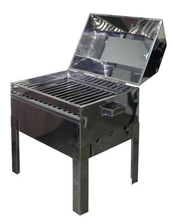 Churrasqueira Bafo Mini Inox 430 0.40x0.30 Com Grelha Inox - RHR Menor preço em Churrasqueira Bafo Mini Inox 430 0.40x0.30 Com Grelha Inox - RHR