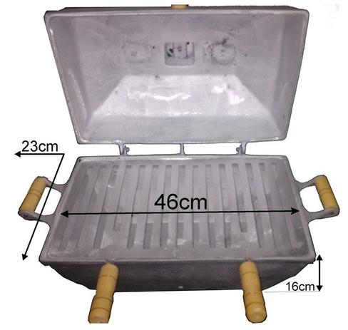 Churrasqueira Bafo Quadrada Em Aluminio Fundido - Panelasbrasil Menor preço em Churrasqueira Bafo Quadrada Em Aluminio Fundido - Panelasbrasil