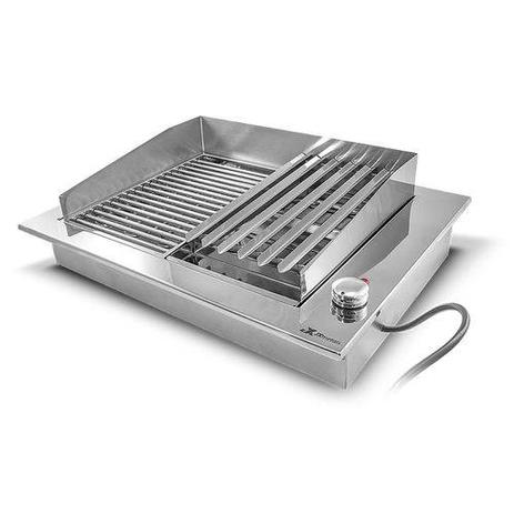 Churrasqueira Elétrica Dupla 100 Inox 304 - JX Metais Menor preço em Churrasqueira Elétrica Dupla 100 Inox 304 - JX Metais