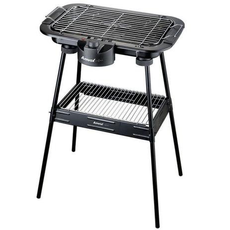 Churrasqueira Elétrica Super Grill Portátil 110V com Pés e Prateleira Amvox 1800W ACH 2000 Preta Menor preço em Churrasqueira Elétrica Super Grill Portátil 110V com Pés e Prateleira Amvox 1800W ACH 2000 Preta