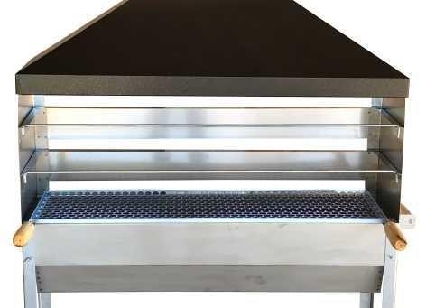 Churrasqueira Espetinho Inox 95 Com Coifa Preta e 01 Grelha - Loja Virtual Lumaqmetal Menor preço em Churrasqueira Espetinho Inox 95 Com Coifa Preta e 01 Grelha - Loja Virtual Lumaqmetal