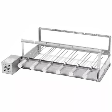 Churrasqueira Giratória Giragrill Inox 6 Espetos - Seve fort Menor preço em Churrasqueira Giratória Giragrill Inox 6 Espetos - Seve fort